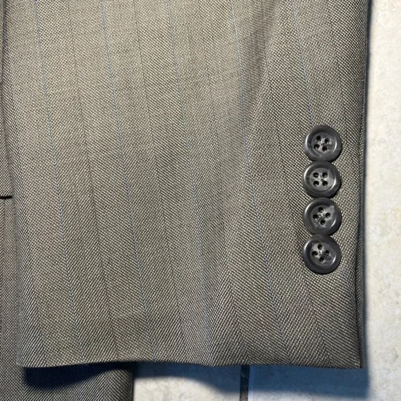 VTG 90s Tommy Hilfiger Union Made Mens 42R Wool Blazer‎ Sport Coat USA Made Gray